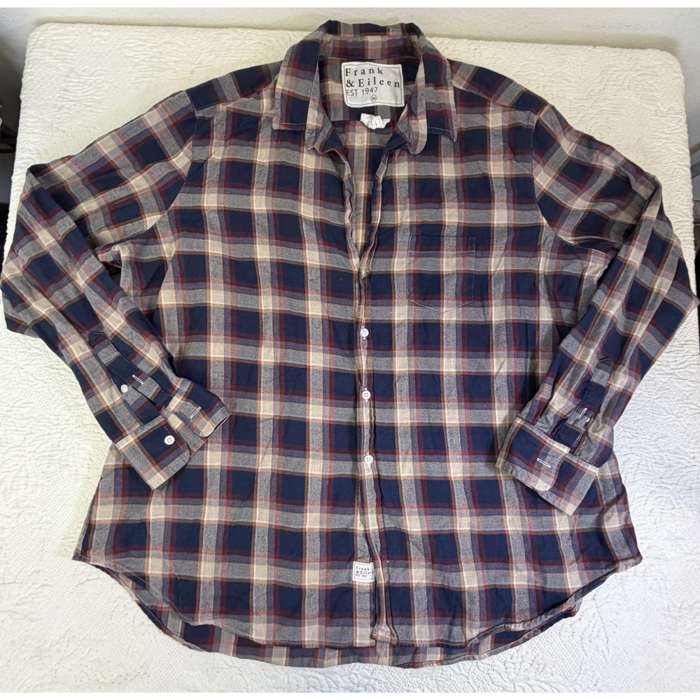 Frank & Eileen "Eileen" XL Womens Plaid Button Up Shirt Relaxed Fit Top